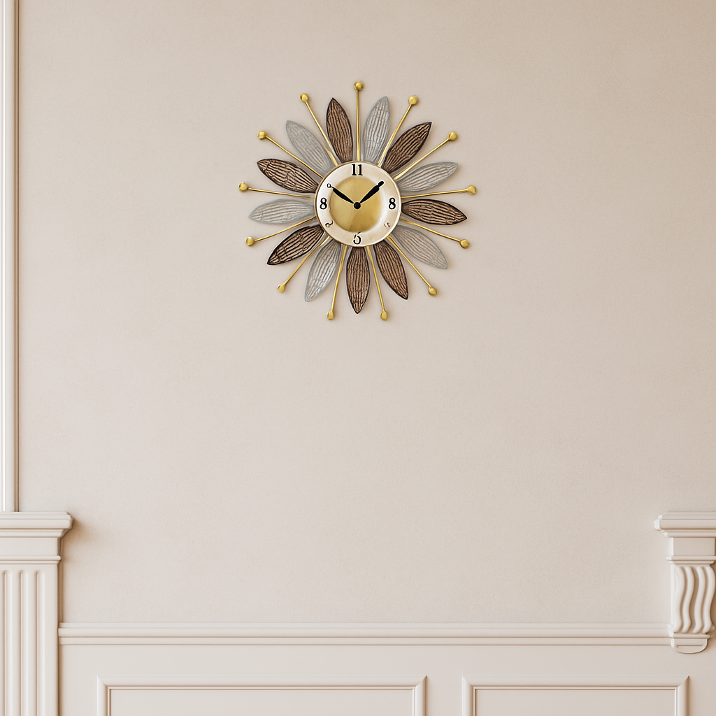 FLOWER METAL CLOCK