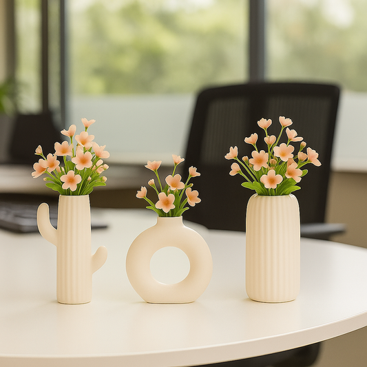 THE TRANQUIL TRIO- Ceramic Vase Set – Pack of 3