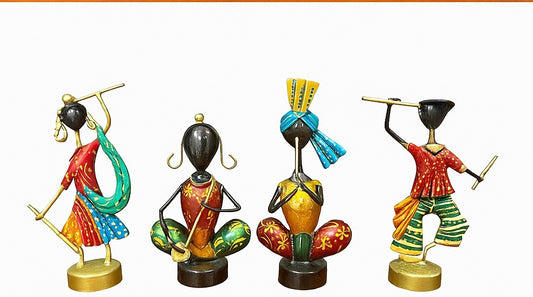 TRIBAL MUSICIAN - SET OF 4