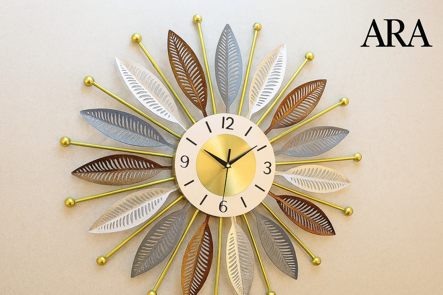 FLOWER METAL CLOCK