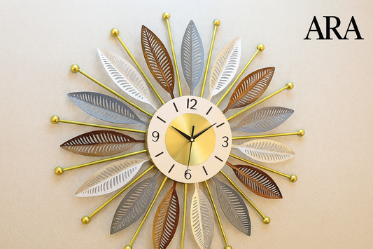 FLOWER METAL CLOCK